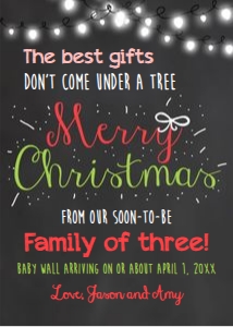 Pregnancy Reveal Merry Christmas design preview