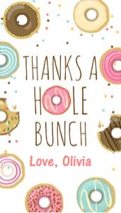 Favor tags Donut White Pink design preview