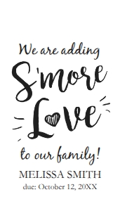 Baby Shower Favor Tag Smore Love White design preview