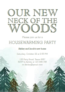 Housewarming Invitation Forest design preview