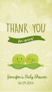 Favor Tags Peas in a Pod design preview