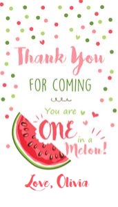 Favor Tags Melon White design preview
