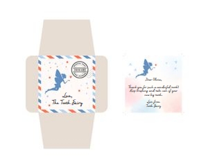 Tooth fairy Letter Blue design preview