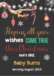 Pregnancy Reveal Christmas wishes design preview