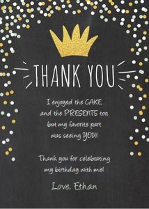Thank You Card Wild Things Crown design preview