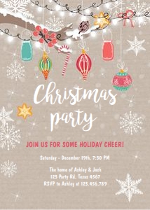 Christmas Party Invitation Brown design preview