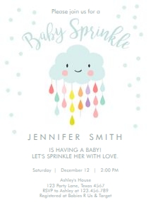 Baby Sprinkle Invitation Cloud design preview