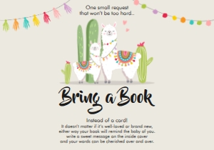 Bring a Book Llama Brown design preview