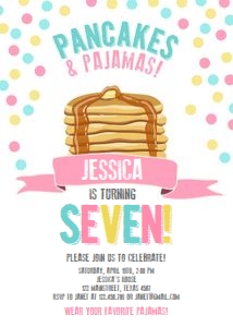 Birthday Invitation Pancakes Confetti: Birthday Invitation Pancakes Confetti