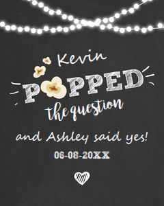 Popped The Question Sign design preview