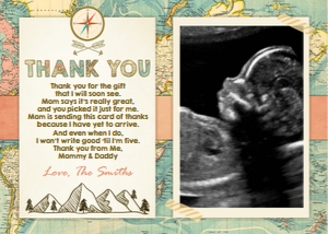 Thank you Card Adventure - With photo design preview