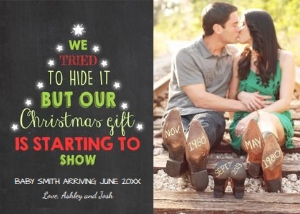 Pregnancy Reveal Christmas Tree V1 - With photo design preview
