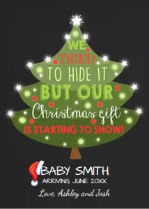 Pregnancy Reveal Christmas Tree v2 design preview