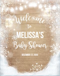 Welcome Sign Snow Wood design preview