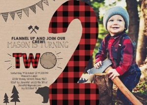 Birthday Invitation Lumberjack Two design preview