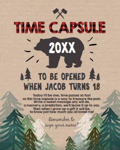 Time Capsule Lumberjack Trees Brown Bear design preview