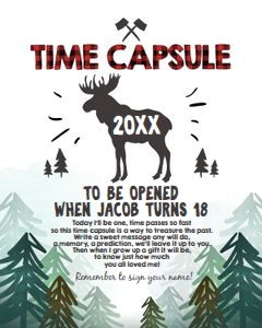 Time Capsule Lumberjack Trees White Moose design preview