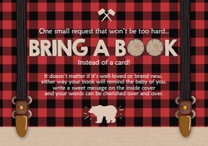 Bring a Book Card Lumberjack Suspenders Black design preview