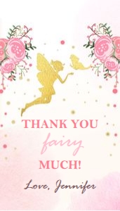 Favor Tags Fairy Pink: Favor Tags Fairy Pink