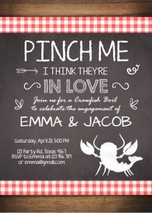 Engagement Invitation Crawfish design preview
