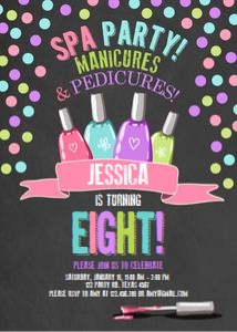 Birthday Invitation Spa Black design preview