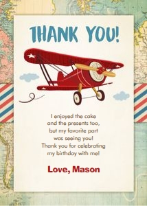 Thank You Card Airplane v1 design preview