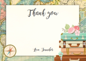 Thank You Card Travel design preview