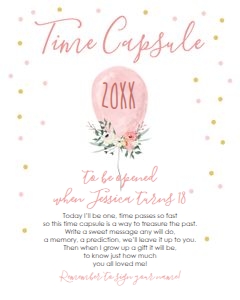 Time Capsule Floral Pink Balloon design preview