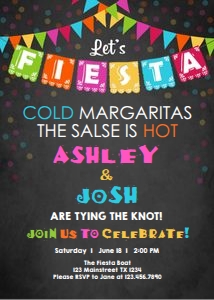 Engagement Invitation Lets Fiesta Chalk design preview