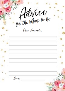 Advice for the Mom-to-be Pink Floral design preview