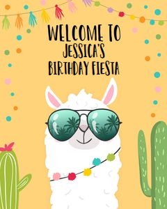 Welcome Sign Llama Yellow design preview