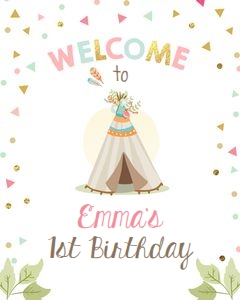 Welcome Sign Teepee design preview