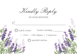 RSVP Card Lavender design preview
