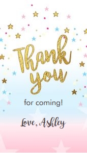 Favor Tags Twinkle Gold design preview