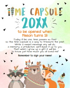 Time Capsule Tribal Woodland Multicolor design preview