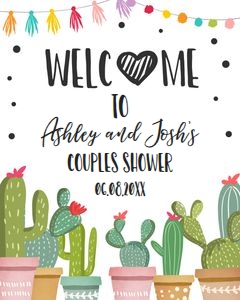 Welcome Sign Cactus Fiesta Couples design preview