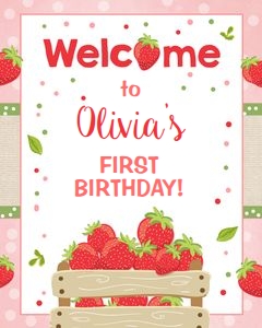 Welcome Sign Strawberry Basket design preview