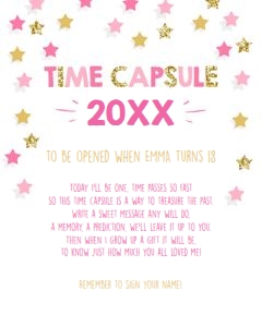 Time Capsule Stars Pink Gold design preview