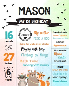 Milestones Poster Tribal Woodland design preview