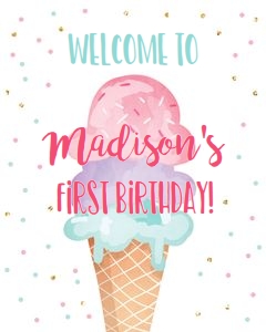 Welcome Sign Ice Cream design preview