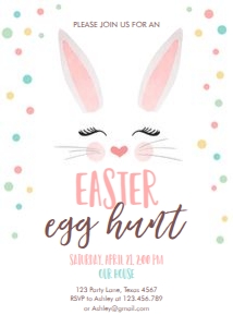 Easter Egg Hunt Invitation design preview