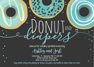 Donut and Diapers Invitation Chalk design preview