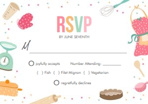RSVP Card Kitchen design preview