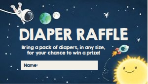 Diaper Raffle Ticket Space design preview