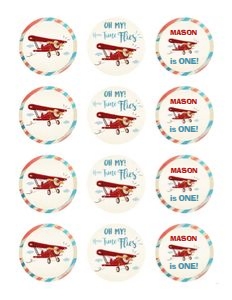 Cupcake Toppers Airplane design preview