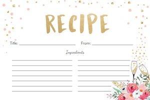 Recipe Card Bubbly design preview