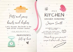 Bridal Shower Invitation Kitchen Book V1: Bridal Shower Invitation Kitchen Book V1
