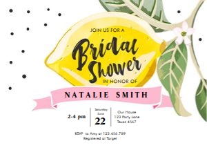 Bridal Shower Invitation Lemon Horizontal design preview