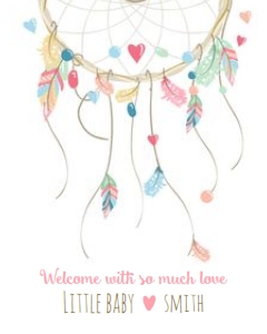 Dreamcatcher Fingerprint Guestbook design preview