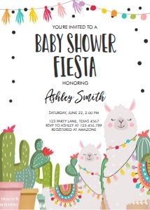 Baby Shower Invitation Llama design preview